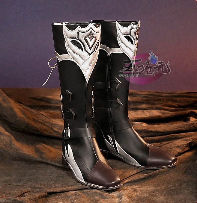 三分妄想 原神 コスプレ ディルック 殷紅終夜 靴 ブーツ