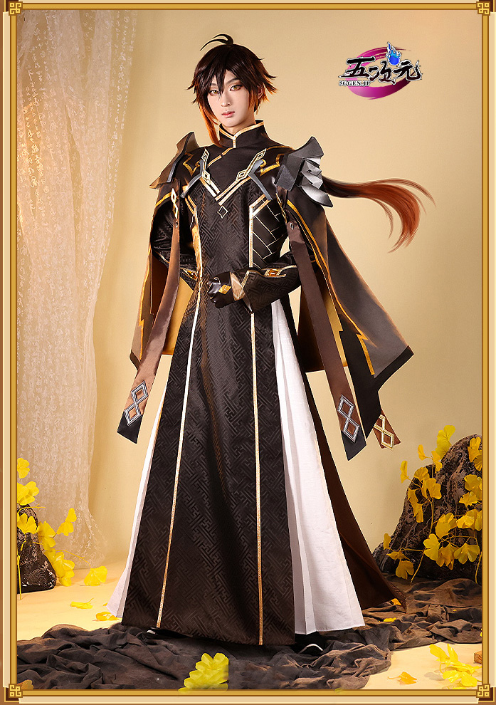 鍾離 コスプレ 三分妄想 Lサイズ（ウィッグ付き） 鍾離 コスプレ 三分妄想 Lサイズ（ウィッグ付き） 三分妄想 原神