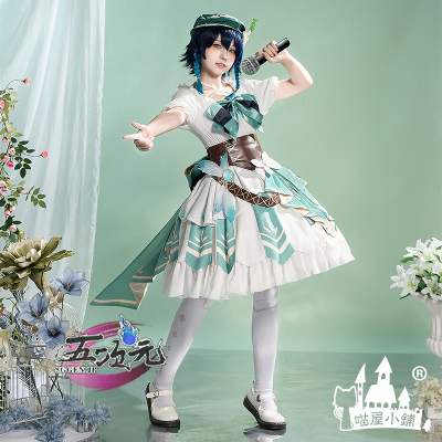 猫屋小舗 原神 コスプレ ウェンティ 派生服 同人服 アイドル風 
