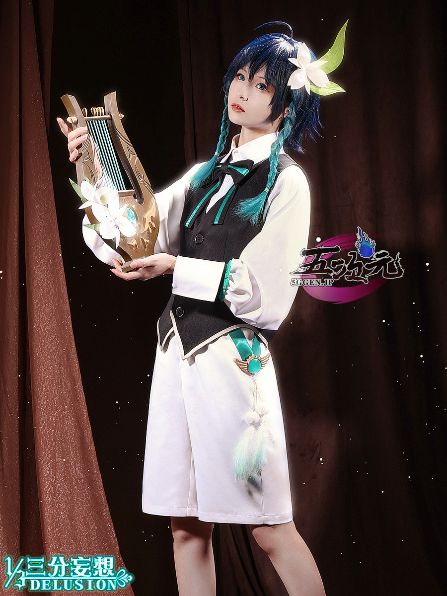 三分妄想製  コスプレ 原神 ウェンティ Sサイズ 原神 コスプレ ウェンティ 衣装 三分妄想 ウィッグ（原神