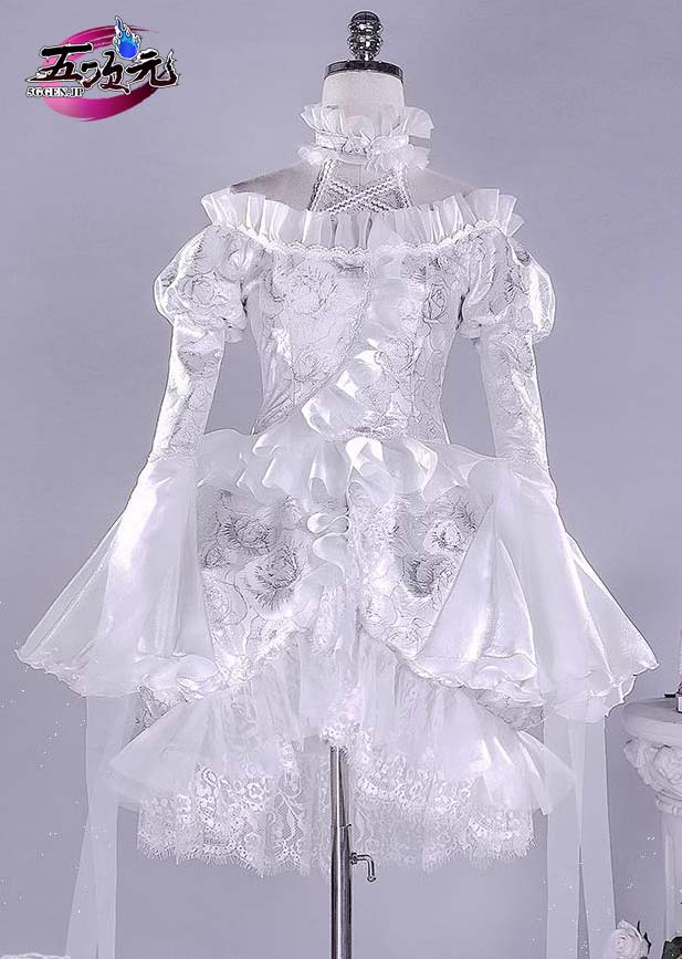 ◆ローゼンメイデン◆雪華綺晶　コスプレ衣装　ゴスロリ・ロリータ ホワイト Amazon.co.jp: [火花貝貝] ローゼンメイデン 雪華綺晶 コスプレ